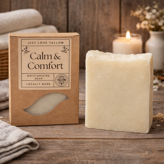 Calm and Comfort Soap Bar - Soothing Natural Tallow Soap