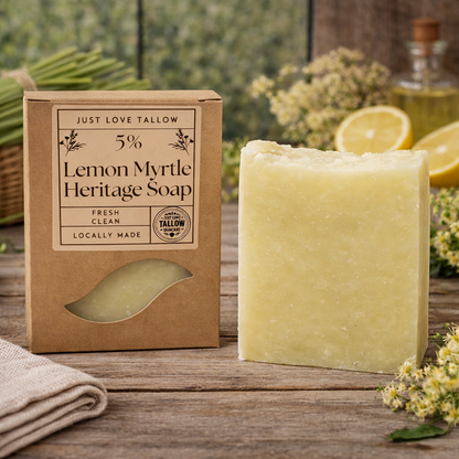 Heritage Soap Lemon Myrtle - Handcrafted Natural Tallow Soap Bar