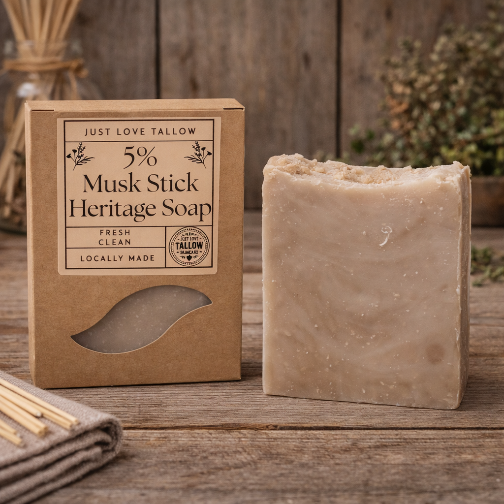 Heritage Soap Musk Stick - Handcrafted Natural Tallow Soap Bar
