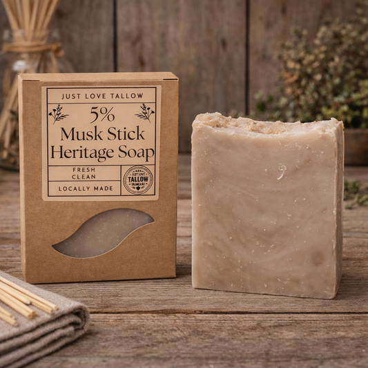 Heritage Soap Musk Stick - Handcrafted Natural Tallow Soap Bar