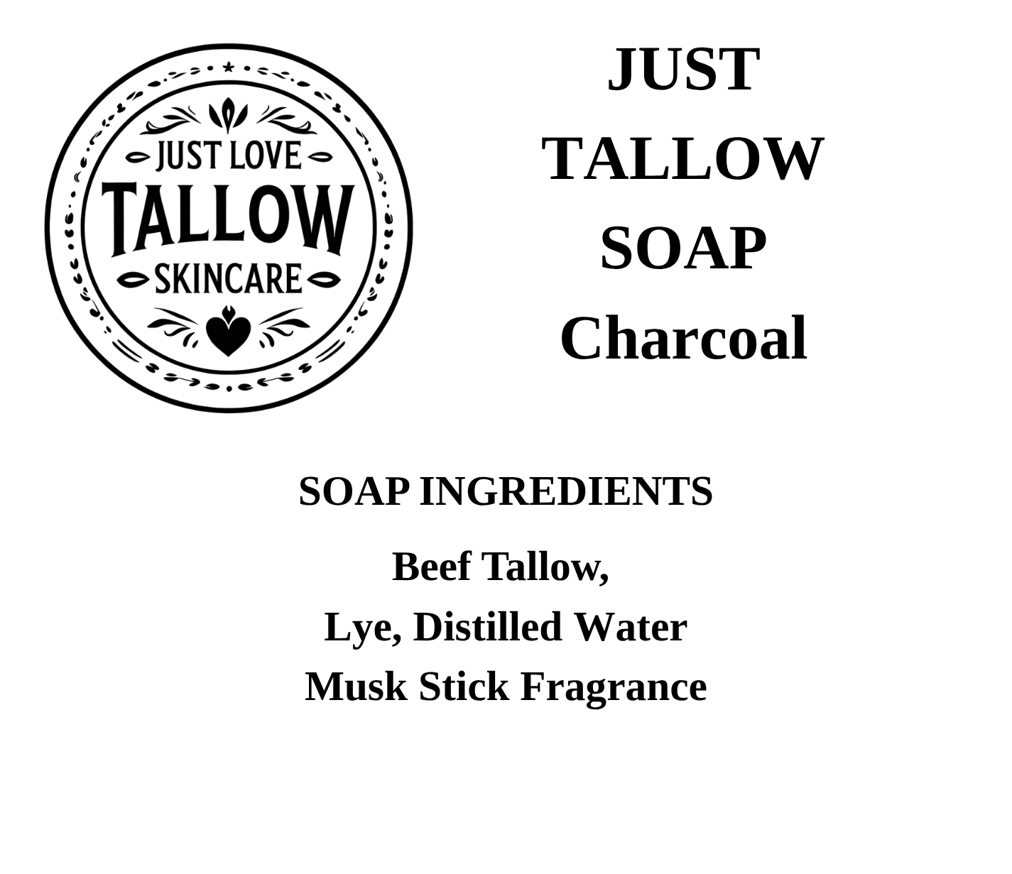 Just Tallow Soap 6% Musk Stick