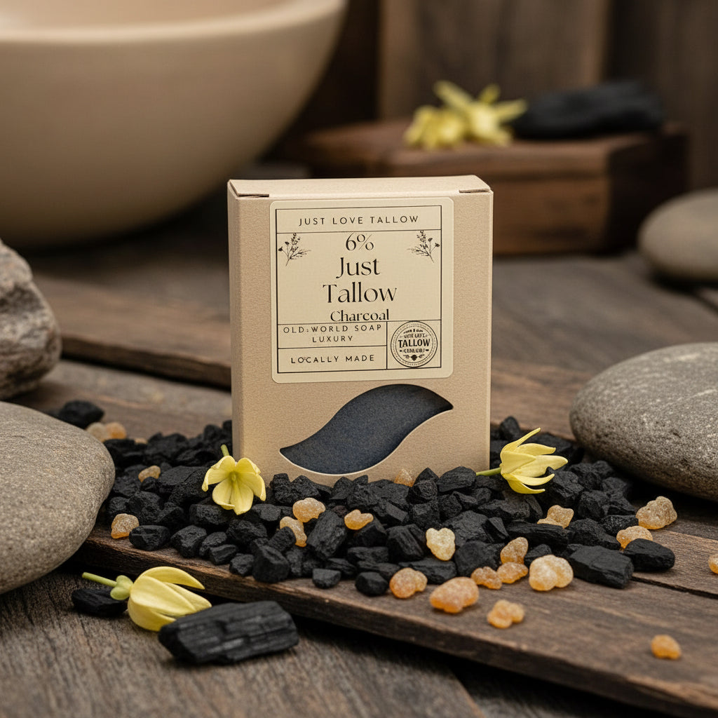Just Tallow Soap 6% Charcoal