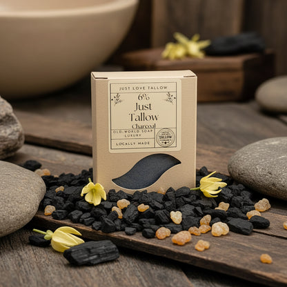 Just Tallow Soap 6% Charcoal