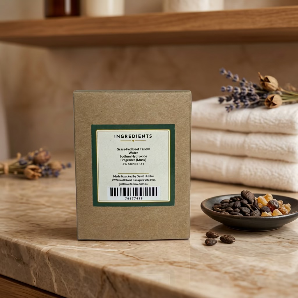 Just Tallow Soap 6% Musk Stick