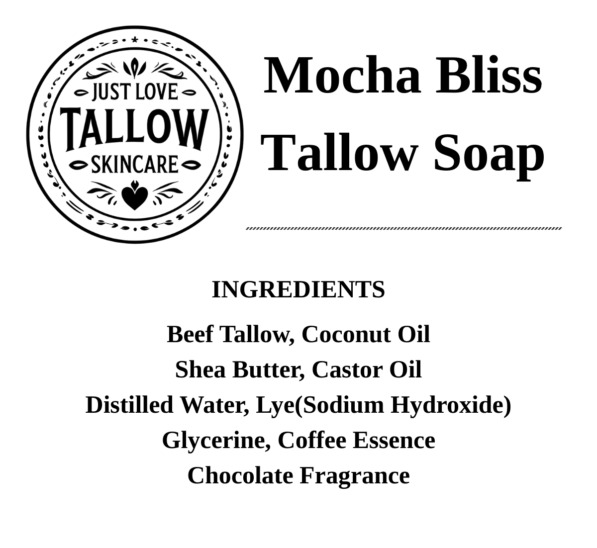 Mocha Bliss Tallow Soap Bar (Chocolate & Coffee)