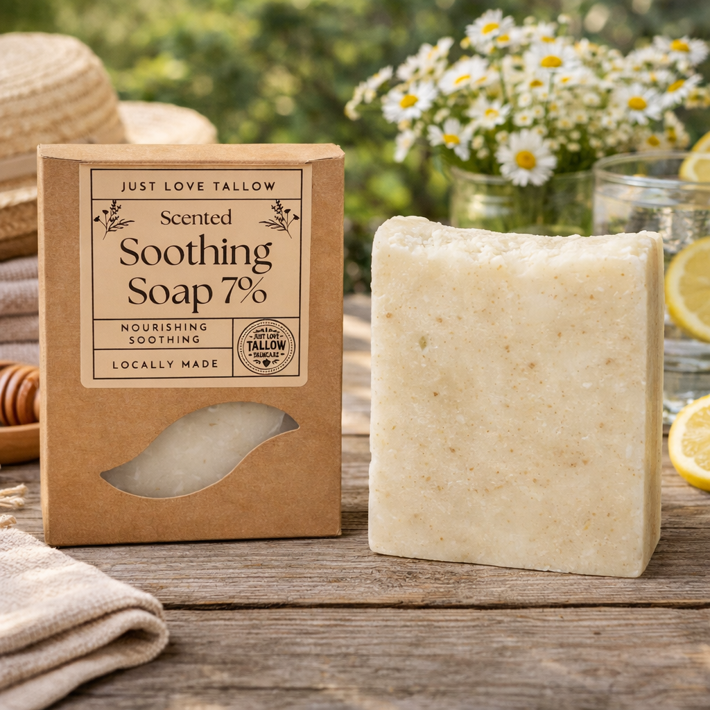 Soothing Soap 7% - Gentle Natural Tallow Soap Bar