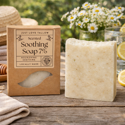 Soothing Soap 7% - Gentle Natural Tallow Soap Bar