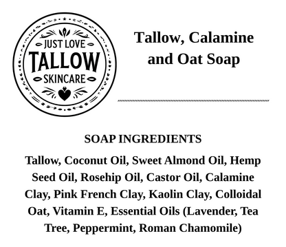 Tallow Calamine and Oat Soap