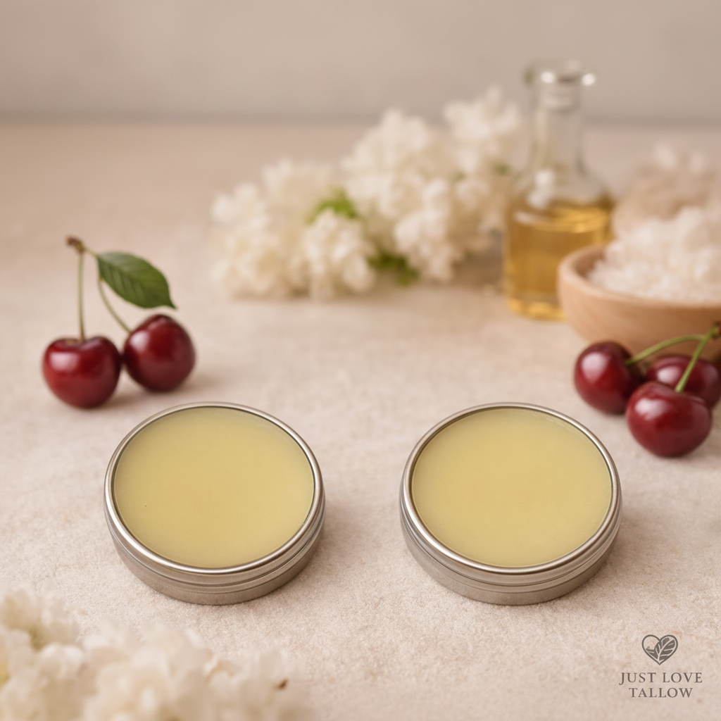 Tallow Lip Balm Cherry - Natural Nourishing Lip Care