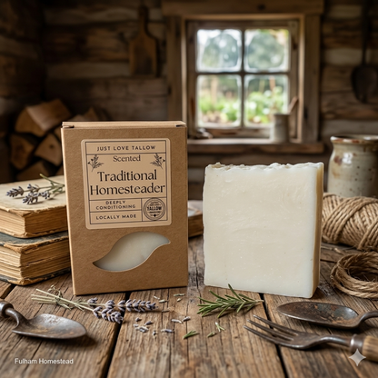 Traditional Homesteaders Tallow Soap Bar Hint of Tea Tree