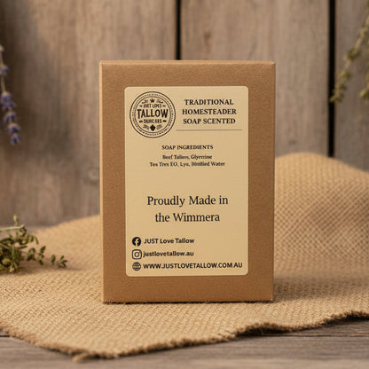 Traditional Homesteaders Tallow Soap Bar Hint of Tea Tree