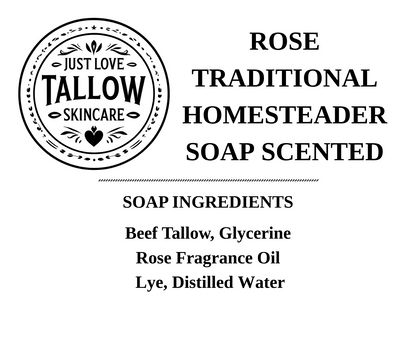 Traditional Homesteaders Tallow Soap Bar – Rose